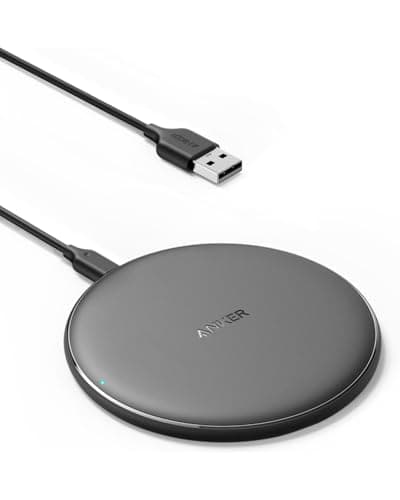 Image of Anker Wireless Charger, PowerWave Pad for Samsung, Qi-Certified 10W Max for iphone17/16/16 Pro/15/15 Pro/14/13/12/AirPods charging station(No AC Adapter, Not Compatible with MagSafe Magnetic Charging)