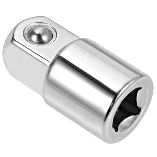 Image of TA-VIGOR 1/4 Inch (F) to 3/8 Inch (M) Socket Adapter, Cr-V Steel Socket Reducer with Ball Detent, Chrome Finish Drive Adapter for Ratchets and Wrenches