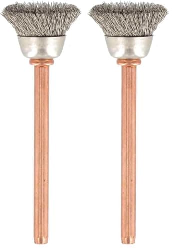 Image of Dremel 531 Stainless Steel Brush Accessory Set, 2 Brushes (13 mm) for Cleaning Corrosive Resistant Materials (Pack of 2)