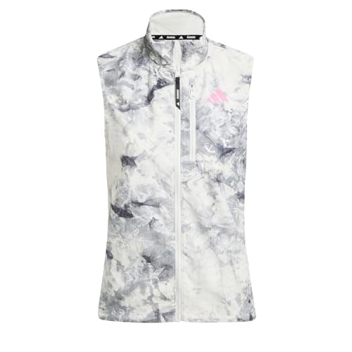 Image of adidas Women's Own the Run Spray Dye Vest, Orbit Grey/Black, XS