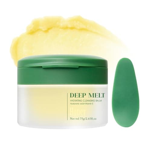 Image of Ofanyia Cleansing Balm Makeup Remover, Hydrating Cleansing Balm with Hyaluronic Acid, Vitamin E, Deep Cleansing Makeup Melting Balm for All Skin Types, 75g/2.65fl.oz (honey)