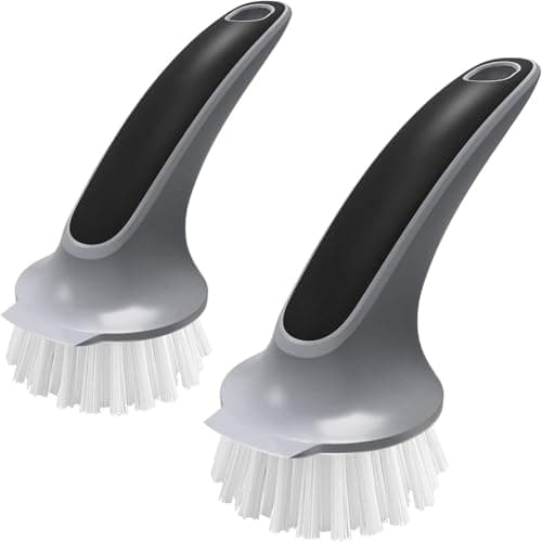 Image of MR.SIGA Pot and Pan Cleaning Brush, Dish Brush for Kitchen, Pack of 2