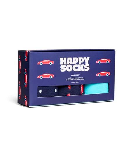 Image of Happy Socks Unisex 3-pack Lite Car Gift Set, Coffret Cadeau Voiture 3 Pieces, 42-46 UK