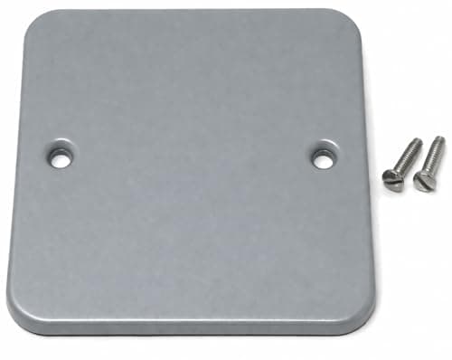 Image of 1pcs. Single Gang Metal Clad Blanking Plate – Durable Wall Faceplate Cover for Electrical Sockets with Screws Included (80x80x4mm)