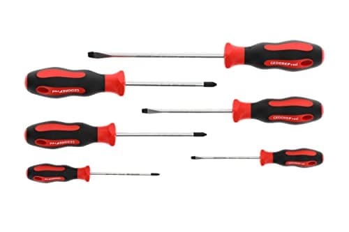 Image of GEDORE red 6-pc. Screwdriver set, Screwdriver set slotted/cruciform, 2-component handles, Tool, R38002006