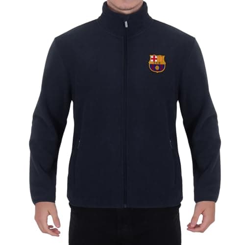 Image of FC Barcelona Men's Official Full Zip Fleece Jacket – Navy, XL