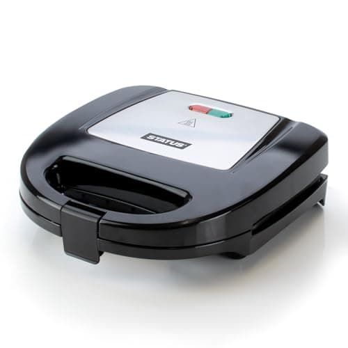 Image of STATUS Phoenix 2 Slice Sandwich Toaster | Non-Stick Sandwich Maker | 750W Stainless Steel/Black | PHOENIXST1PKB4