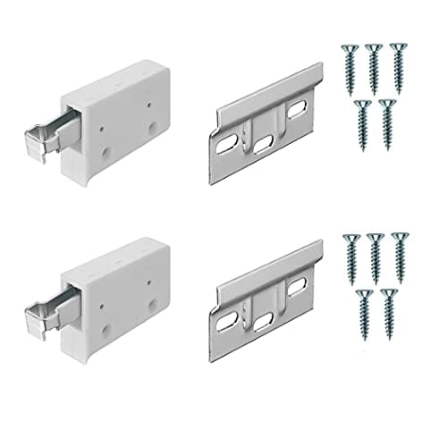 Image of TERF® Kitchen Cabinet Universal Hanging Bracket with Wall Mounting Cupboard Cabinet Hanger Plate 63mm Including Fixing Screw - Pack of 2