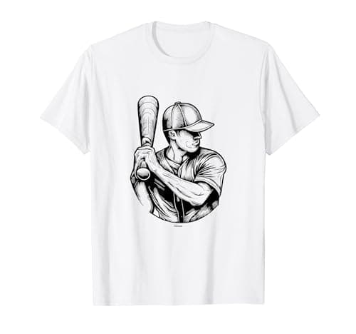 Image of BASEBALL BATTER WITH CAP WAITING TO HIT A HOME RUN T-Shirt