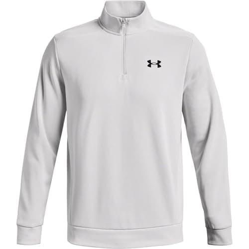 Image of UA Armour Fleece 1/4 Zip - Halo Gray / / Black - XS