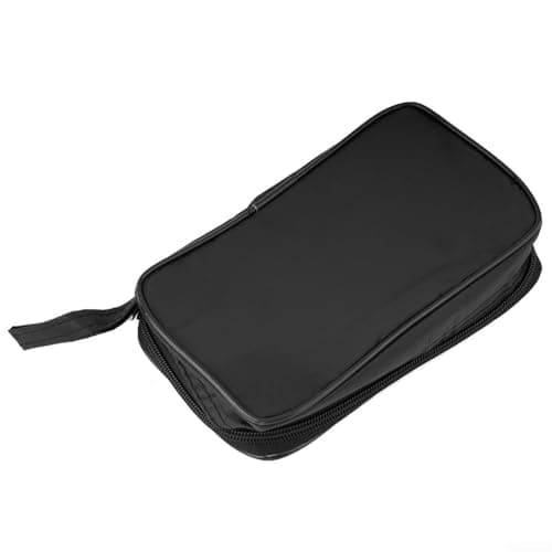 Image of Digital Multimeter Carrying Case Waterproof Canvas Bag Protective Soft Pouch for Test Meters S M L Sizes Black Storage(S)