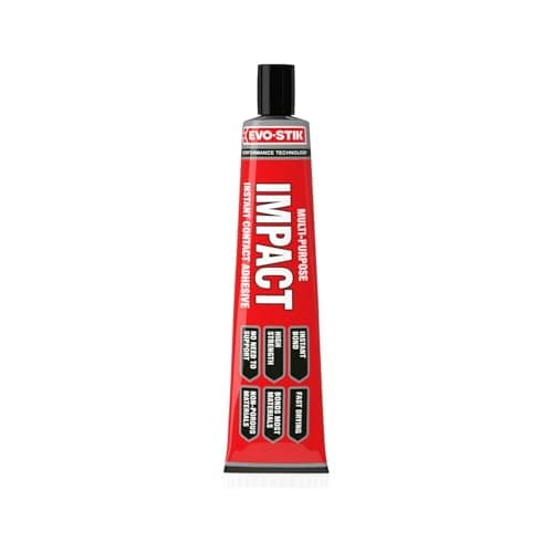 Image of HOCHSTE® Evo-Stik Impact Adhesive Tube, Strong Contact Glue for Instant Bonding, Multi-Purpose Adhesive for Wood, Metal, Plastic, PVC, Rubber, Leather, Fabric, Ceramic, Cork & DIY Repairs, (65g)