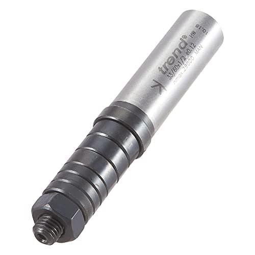 Image of Trend Professional Arbor 33/60 for 1/4 Bore Tools, 1/2 Inch Shank, 76mm Overall Length and 1/4 Inch Spigot Diameter, Tungsten Carbide Tipped, 33/60X1/2