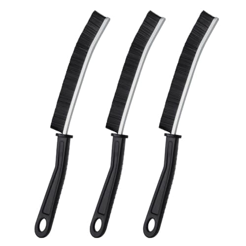 Image of Crevice Cleaning Brush, Bathroom Tile Groove Gap Cleaning Brush,Premium Crevice Cleaning Tool Aluminum Support with 15° Angle Magic Brush, Thin Brush for Home Kitchen