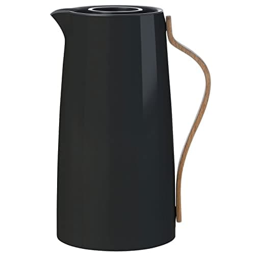 Image of Stelton Emma Vacuum Coffee Jug, Black, 1.2 L, Insulating Steel Insert, Easy-Click Lid, Modern Scandinavian Design by HolmbäckNordentoft