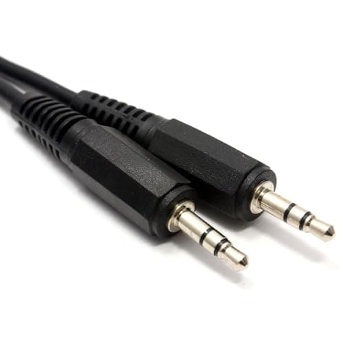 Image of kenable 3.5mm AUX Cable Stereo Audio Lead Male to Male Jack Plug for Car Headphones Speakers 0.5m Black