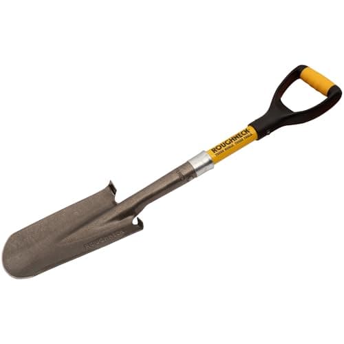 Image of Roughneck Micro Drainage Shovel, Heavy-Duty Blade, Compact Design for Digging Narrow, Deep Trenches & Holes in Confined Spaces – 740mm (29”)