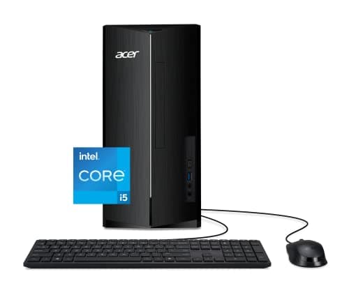 Image of Acer Aspire TC-1760-UA92 Desktop | Intel Core i5-12400 6-Core Processor | 12GB 3200MHz DDR4 | 512GB NVMe M.2 SSD | 8X DVD | Intel Wireless Wi-Fi 6 AX201 | B Luetooth 5. 2 | Windows 11 Home