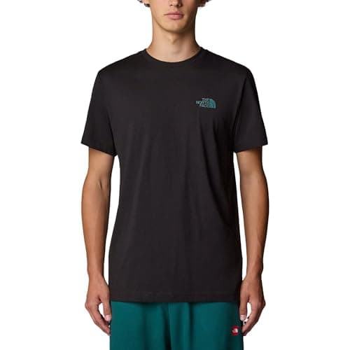 Image of The North Face Men's S/S Box NSE Tailgrid Infill T-Shirt TNF Black/Deep Nori Tra S