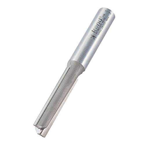 Image of Trend Professional Straight Two Flute Router Cutter, 1/2 Inch Shank, 12mm Cut Diameter, 50mm Cut Length, Tungsten Carbide Tipped, 3/73X1/2TC