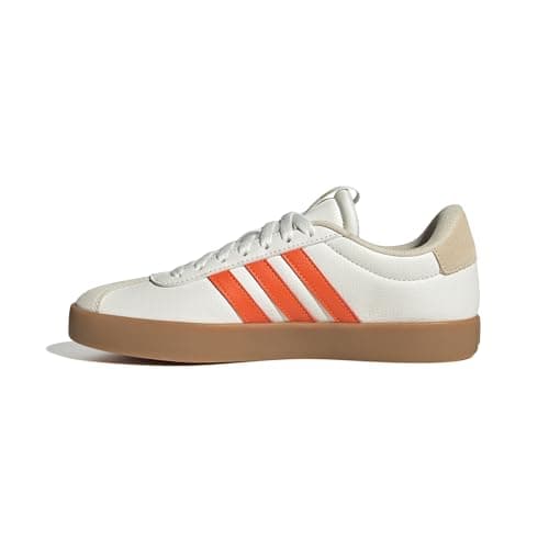 Image of adidas Women's VL Court 3.0 Shoes, core White/Impact Orange/Gold met., 3.5 UK