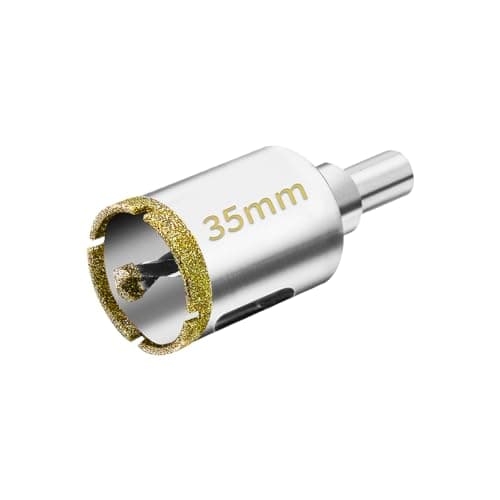 Image of Meccion Diamond Hole Saw with Pilot Center Drill Bit 35mm Diamond Core Hole Cutter for Tile, Porcelain, Glass, Marble, Ceramic