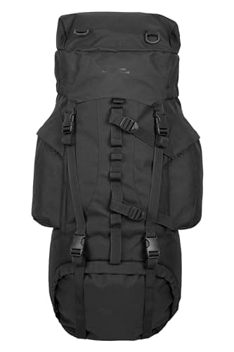 Image of Mountain Warehouse Tor 65L Spacious Rucksack - Ladderlock Back Travel Backpack Black