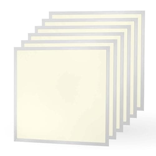 Image of Ledvion - 6X LED Panel, 60x60, 40W, 3000K, 4000 Lumens, Recessed Grid Ceiling Fixture, Incl. LED Driver White Quick Connector