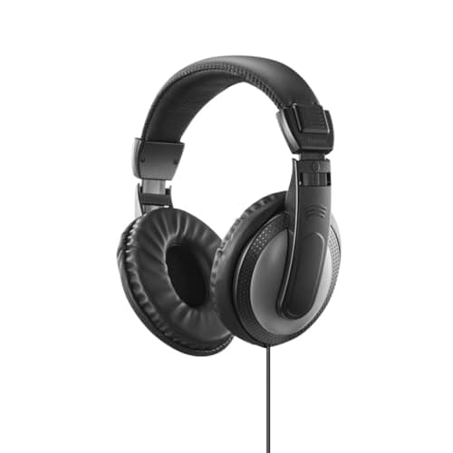 Image of Hama 'ShellTV II' TV Headphones, Over-Ear, One-Sided, Long Cable (6 m), black