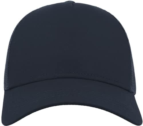 Image of COOZO Unisex Rapper Cotton 5 Panel Trucker Cap - Navy/Navy - One Size