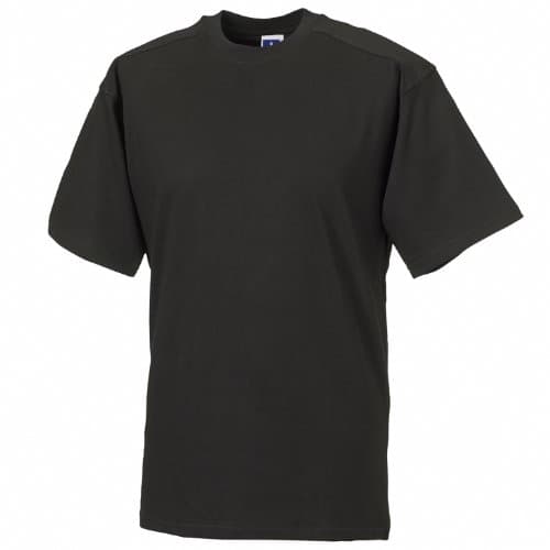 Image of Russell Europe Mens Workwear Short Sleeve Cotton T-Shirt (XL) (Black)
