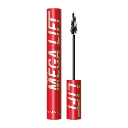 Image of Rimmel Thrill Seeker Mega Lift Mascara, 001 Black, Ultra Volumising, Lash Lift with up to 24 Hour Wear, Weightless Volume, Smudge Proof, Transfer Proof and Flake Free, 10ml
