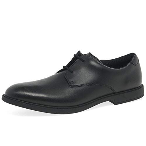 Image of Clarks Men's Scala Loop Youth Lace up School Shoes, Black, 5 UK