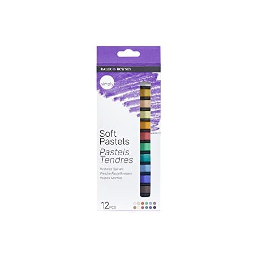 Image of Daler-Rowney Simply Soft Pastels 12 x Assorted Colours Set, Ideal for Entry-Level Artists & Hobbyists