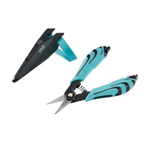 Image of C.JET TOOL Precision Braided Fiber Optic Scissors, Wire Kevlar Cutter, Fiber Optic Tools for Optic Cable, Kevlar Fabric, Braided Fishing Line, Gardening, Carton Opening, Ergonomic Handle Design