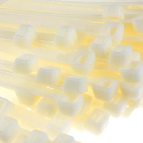 Image of enTie Natural White Cable Ties 7.6mm x 300mm Nylon 66 UL Approved [100 Pack] [300mm X 7.6mm]