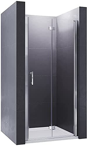 Image of ELEGANT 800mm Bifold Shower Door Glass Shower Enclosure Reversible Cubicle Door
