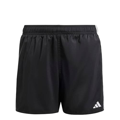 Image of adidas Boy's 3-Stripes Swim Shorts Kids, Black/White, 7-8 Years