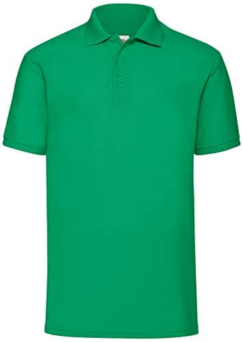 Image of Fruit of the Loom Men's Polo Shirt - Green - X-Large