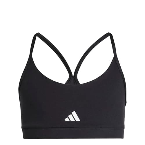 Image of adidas Girl's Train Essentials Soft Touch Bra, Black/White, 11-12 Years