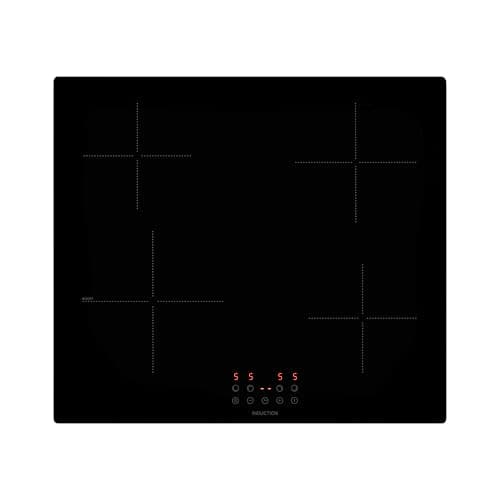 Image of Willow WIH60T 60cm Induction Hob, Electric Hob Cooktop with Four Cooking Zones, Ceramic Hob with Touch Controls, Boost Function, Black