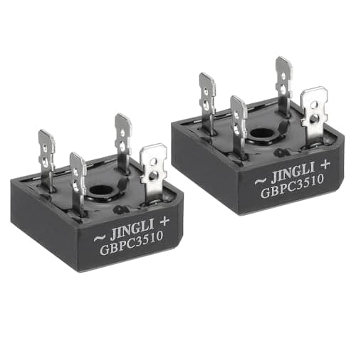 Image of PATIKIL GBPC35-10 Rectifier Diode, 2 Pcs Bridge Rectifier 35A 1000V Electronic Silicon Diodes for Converting AC Power to DC Power, Black