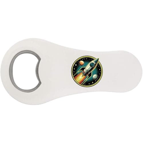 Image of Azeeda 'Retro Rocket Ship' Bottle Opener Fridge Magnet (BO00102923)