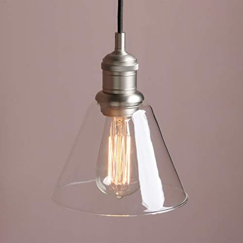 Image of Yosoan Lighting Industrial Vintage Pendant Light Fittings, Loft Bar Edison Hanging Ceiling Lights Decorative Lighting for for Kitchen Island Living Room Bedroom Dining Room (Brushed)