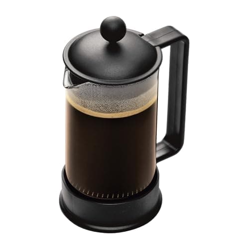 Image of Bodum French Press Brazil - 350ml / 3 Cup Coffee Maker - Durable Glass & Stainless Steel Filter - BPA-Free Dishwasher Safe - Classic Cafetiere - Made in Portugal