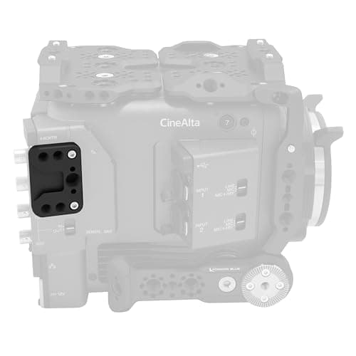 Image of KONDOR BLUE | Side Ports Plate Compatible with Sony Burano | Cold Shoe, 5 Additional Mounting Options, Great Location for Wireless mic receivers, Wireless transmitters, & More | Raven Black