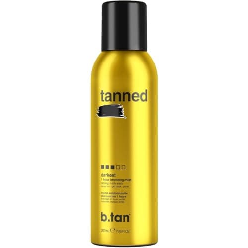 Image of b.tan Darkest Fake Tan Spray | Tanned AF Bronzing Mist - Fast, 1 Hr Airbrush Self-Tanning Mist, No Fake Tan Smell, No Added Nasties, Vegan, Cruelty Free, 200ml