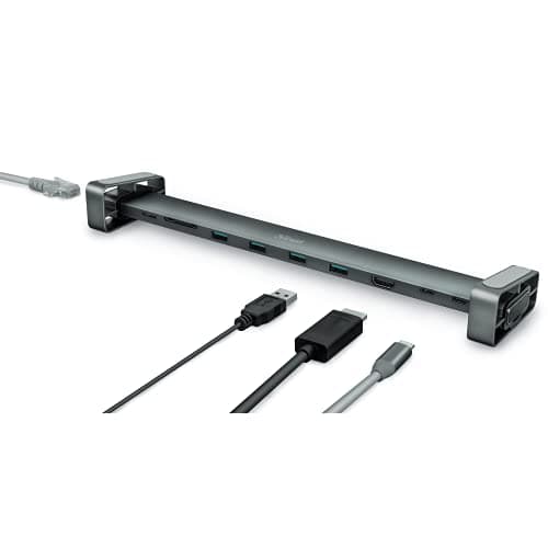 Image of Trust Dalyx 10-In-1 USB-C Multi-Port Dock - Grey