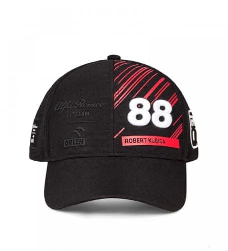 Image of Alfa Romeo Racing F1 2022 Special Edition Robert Kubica Driver Baseball Hat Black,One Size,U908114424