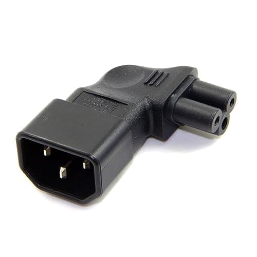 Image of chenyang IEC 320 C14 Socket to C5 Plug AC Power 90 Degree Right Angle Converter Adapter